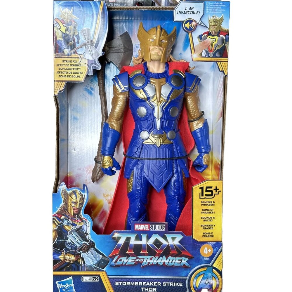 THOR Love and Thunder Stormbreaker Strike Action Figure 12" Sounds Phrases New